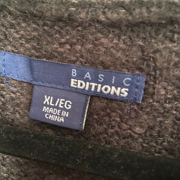 Nordic Fair Isle Knit Sweater Basic Editions Mens XL Classic Christmas Winter - Picture 6 of 8